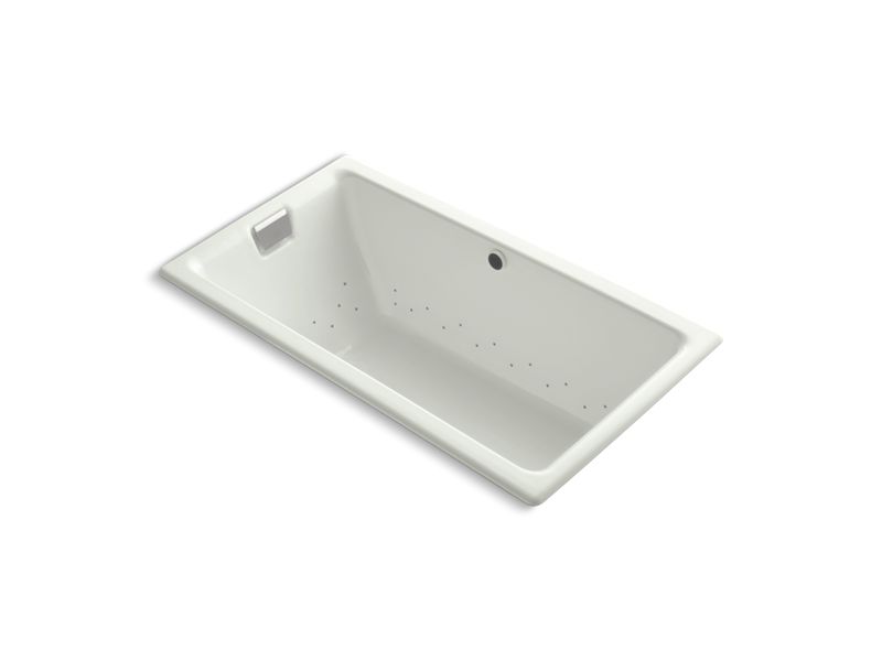 KOHLER K-856-GBN-NY Tea-for-Two 66" x 36" drop-in BubbleMassage air bath with Vibrant Brushed Nickel airjet finish