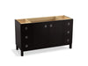 KOHLER K-99510-LG-1WU Jacquard 60" bathroom vanity cabinet with furniture legs, 2 doors and 6 drawers