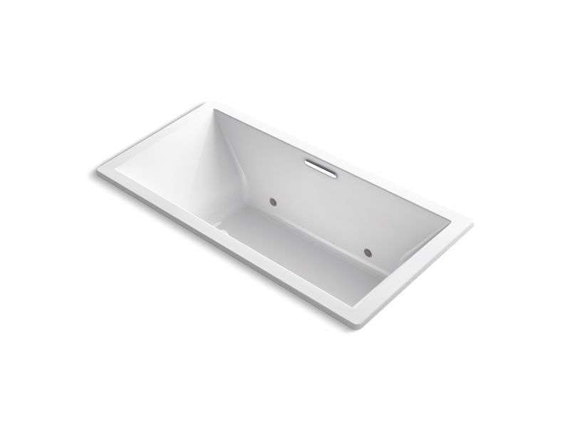 KOHLER K-1835-GCR-0 Underscore Rectangle 72" x 36" drop-in BubbleMassage(TM) Air Bath with chromatherapy and center drain