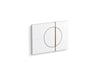 KOHLER 75891-GW3 Note Flush Actuator Plate For 2"X 4" In-Wall Tank And Carrier System in Glossy White with Polished Gold Accent