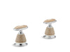 KOHLER K-258-PH Pheasant Antique Ceramic handle insets and skirts