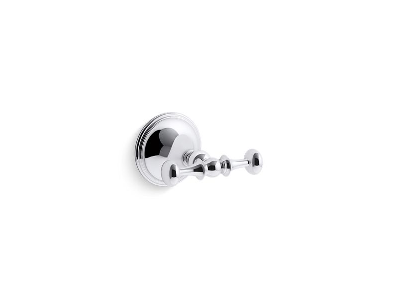 KOHLER 26525-CP Decorative Double Robe Hook in Polished Chrome