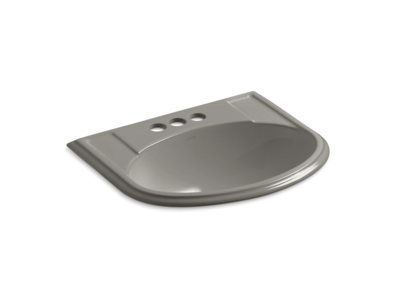 KOHLER K-2279-4-K4 Devonshire Drop-in bathroom sink with 4" centerset faucet holes