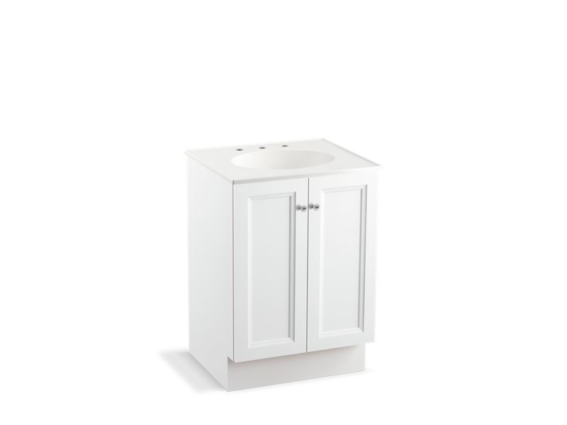 KOHLER K-99513-TK-1WA Damask 24" bathroom vanity cabinet with toe kick and 2 doors