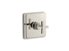KOHLER TS13135-3B-SN Pinstripe Rite-Temp(R) Valve Trim With Cross Handle in Vibrant Polished Nickel