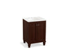 KOHLER K-99513-LG-1WG Damask 24" bathroom vanity cabinet with furniture legs and 2 doors