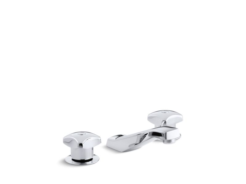 KOHLER 7443-2A-CP Triton Widespread Commercial Bathroom Sink Faucet With Standard Handles, Drain Not Included in Polished Chrome