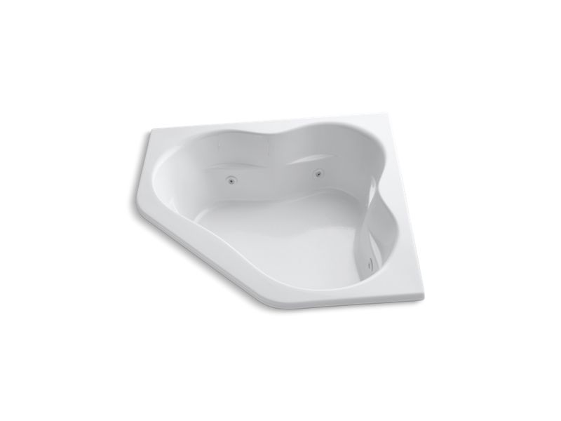 KOHLER K-1160-CD-0 Tercet 60" x 60" drop-in whirlpool center drain and custom pump location