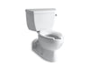 KOHLER 3554-RA Barrington Two-piece elongated 1.6 gpf toilet with Pressure Lite flushing technology and right-hand trip lever