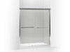 KOHLER 709064-L-SHP Gradient Sliding Shower Door, 70-1/16" H X 59-5/8" W, With 1/4" Thick Crystal Clear Glass in Bright Polished Silver