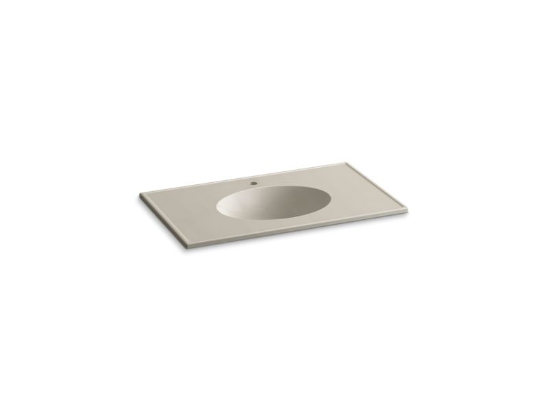 KOHLER K-2798-1 Ceramic/Impressions 37" Vitreous china vanity top with integrated oval sink