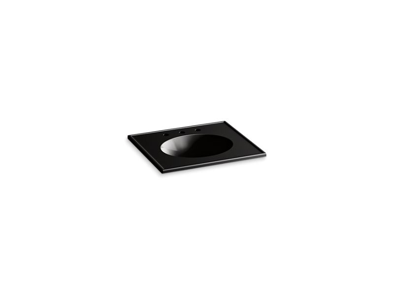 KOHLER K-2791-8 Ceramic/Impressions 25" oval vanity-top bathroom sink with 8" widespread faucet holes