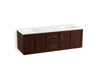 KOHLER K-99524-1WG Damask 60" wall-hung bathroom vanity cabinet with 2 doors and 2 drawers