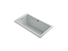 KOHLER K-1168-G-95 Underscore Rectangle 60" x 32" drop-in BubbleMassage(TM) Air Bath