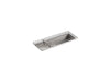KOHLER 3154-NA Undertone 22" X 8-1/4" X 5-1/4" Undermount Single-Bowl Trough Kitchen Sink, Includes Wire Basket And Rack