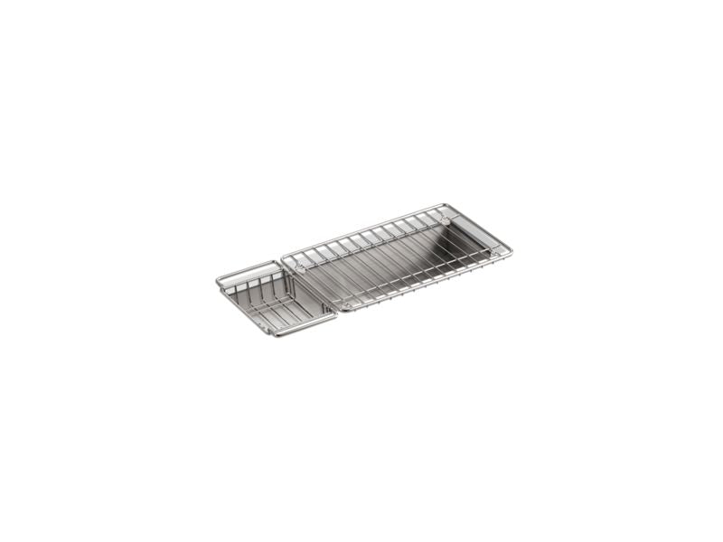 KOHLER 3154-NA Undertone 22" X 8-1/4" X 5-1/4" Undermount Single-Bowl Trough Kitchen Sink, Includes Wire Basket And Rack
