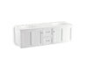 KOHLER K-99524-SD-1WA Damask 60" wall-hung bathroom vanity cabinet with 2 doors and 2 drawers, split top drawer