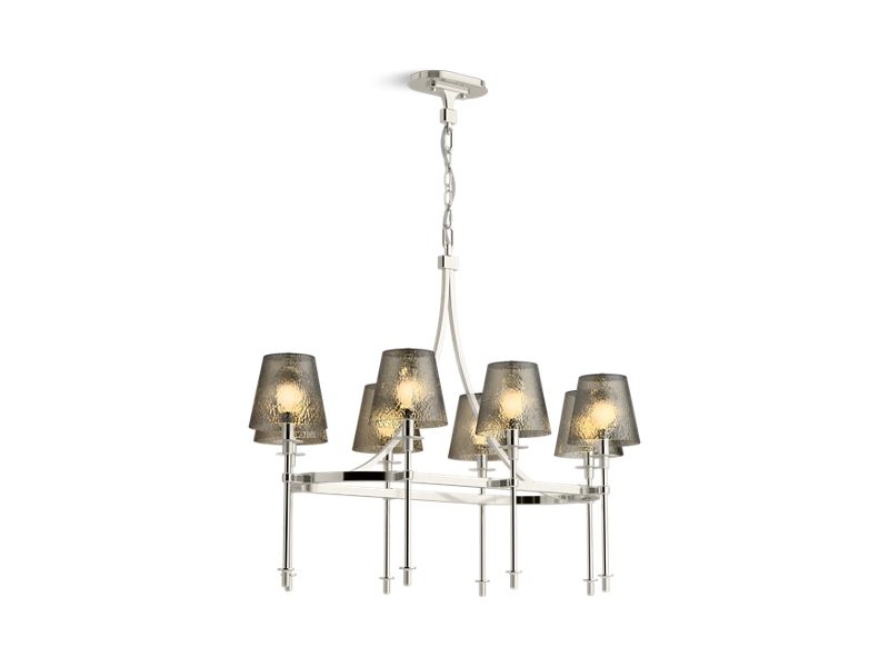 KOHLER K-32502-CH08-SNL Greenwich 40" eight-light chandelier