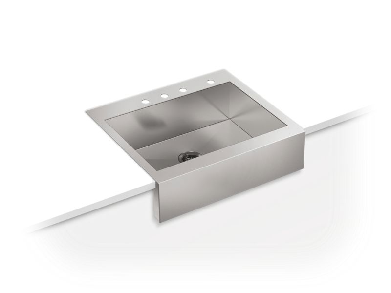 KOHLER K-3935-4 Vault 29-3/4" top-mount single-bowl farmhouse kitchen sink