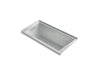 KOHLER K-1167-LFG-95 Underscore Rectangle 60" x 30" alcove BubbleMassage(TM) Air Bath with integral flange and left-hand drain