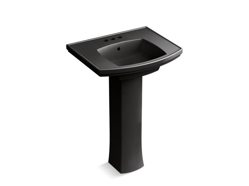 KOHLER K-24050-4 Kelston Pedestal bathroom sink with 4" centerset faucet holes