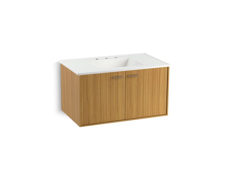 KOHLER K-99542-1WN Jute 36" wall-hung bathroom vanity cabinet with 2 doors