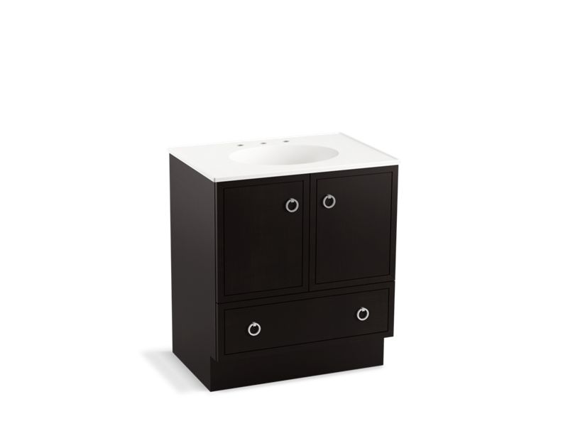 KOHLER K-99503-TK-1WU Jacquard 30" bathroom vanity cabinet with toe kick, 2 doors and 1 drawer