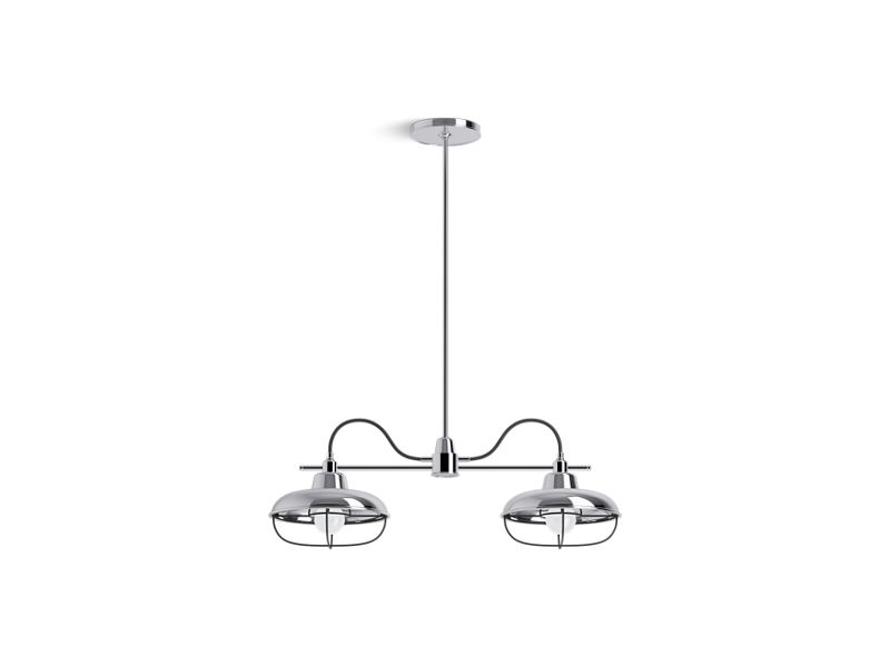 KOHLER K-23660-CH02 Modern Farm Two-light linear chandelier