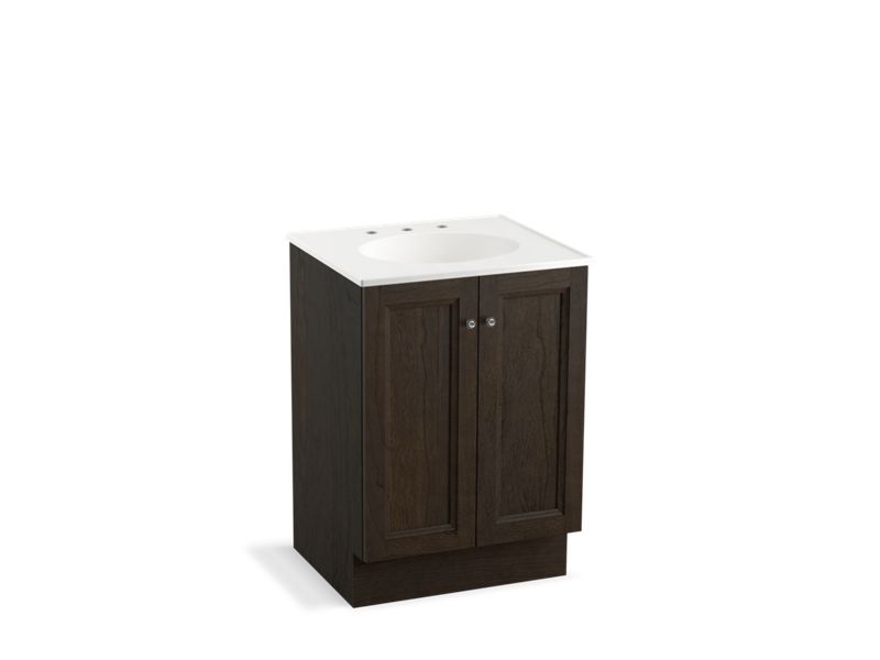 KOHLER K-99513-TK-1WC Damask 24" bathroom vanity cabinet with toe kick and 2 doors