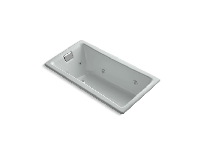 KOHLER K-852-H2-95 Tea-for-Two 60" x 32" drop-in whirlpool with reversible drain and heater without trim