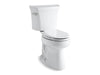 KOHLER 3999-T-0 Highline Comfort Height Two-Piece Elongated 1.28 Gpf Chair Height Toilet With Tank Cover Locks in White
