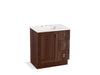 KOHLER K-99530-TKR-1WE Poplin 30" bathroom vanity cabinet with toe kick, 1 door and 3 drawers on right