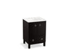 KOHLER K-99501-LG-1WU Jacquard 24" bathroom vanity cabinet with furniture legs, 2 doors and 1 drawer