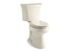 KOHLER 3999-RZ-47 Highline Comfort Height Two-Piece Elongated 1.28 Gpf Chair Height Toilet With Right-Hand Trip Lever, Tank Cover Locks, And Insulated Tank in Almond