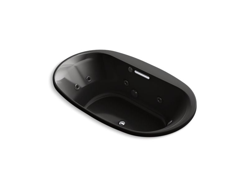 KOHLER K-5718-H2-7 Underscore Oval 72" x 42" drop-in whirlpool with heater without jet trim