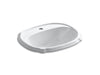 KOHLER K-2189-1-0 Portrait Drop-in bathroom sink with single faucet hole
