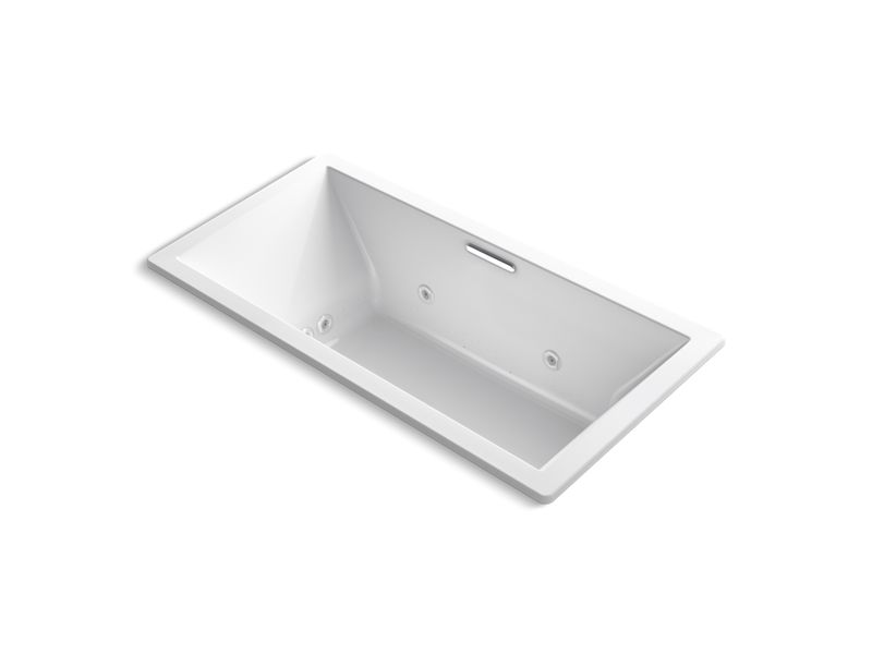 KOHLER K-1835-XH2G-0 Underscore Rectangle 72" x 36" drop-in whirlpool + BubbleMassage(TM) Air Bath with center drain