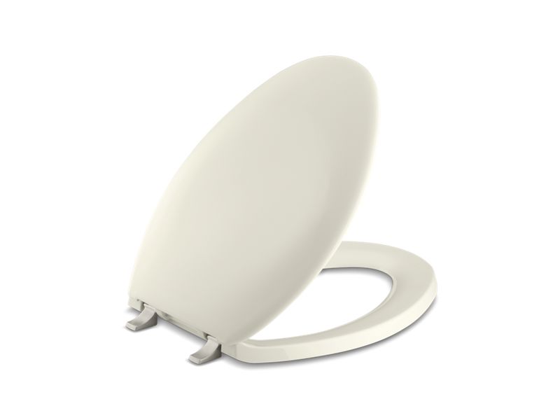 KOHLER K-4685-BN-96 Bancroft elongated toilet seat with Vibrant Brushed Nickel hinges