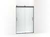 KOHLER K-706010-L Levity Sliding shower door, 74" H x 44-5/8 - 47-5/8" W, with 3/8" thick Crystal Clear glass and blade handles
