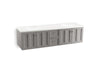KOHLER K-99525-SD-1WT Damask 72" wall-hung bathroom vanity cabinet with 4 doors and 2 drawers, split top drawer