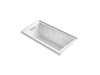 KOHLER K-1167-LFG-0 Underscore Rectangle 60" x 30" alcove BubbleMassage(TM) Air Bath with integral flange and left-hand drain