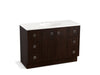 KOHLER K-99509-TK-1WB Jacquard 48" bathroom vanity cabinet with toe kick, 2 doors and 6 drawers