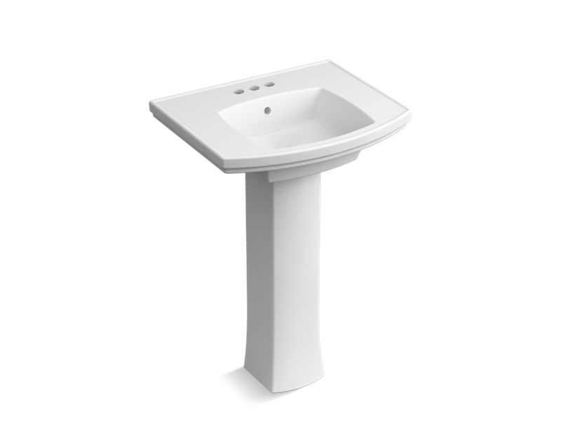 KOHLER K-24050-4 Kelston Pedestal bathroom sink with 4" centerset faucet holes