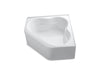 KOHLER K-1160-GLA-0 Tercet 60" x 60" BubbleMassage(TM) Air Bath with integral apron and integral flange