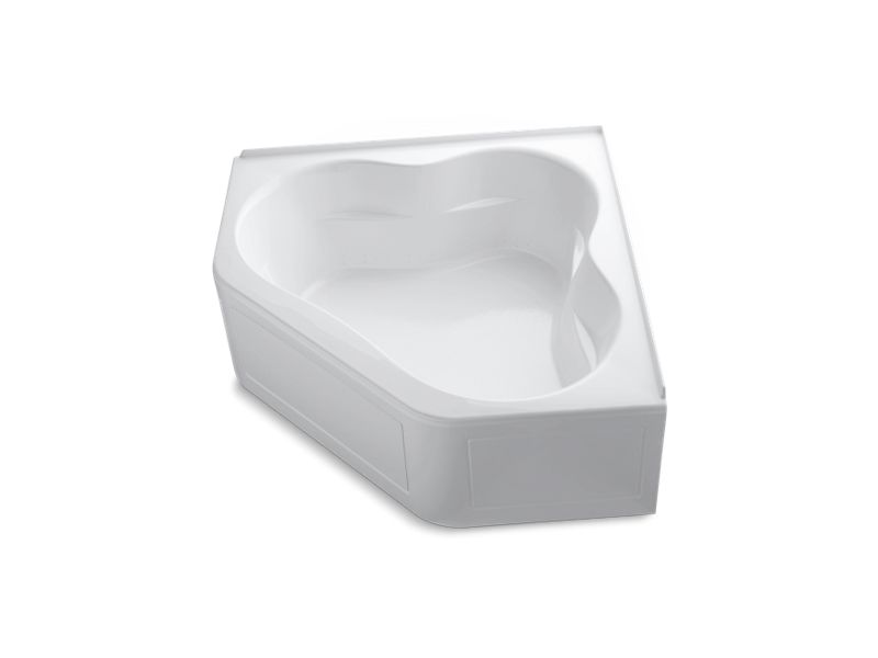 KOHLER K-1160-GLA-0 Tercet 60" x 60" BubbleMassage(TM) Air Bath with integral apron and integral flange