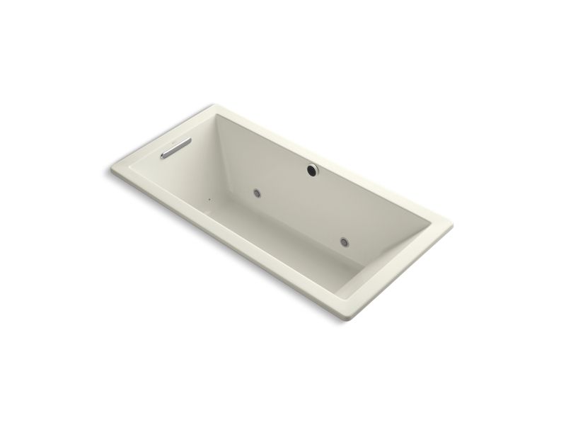 KOHLER K-1822-GCW-96 Underscore Rectangle 66" x 32" drop-in BubbleMassage(TM) Air Bath with reversible drain and Bask(TM) heated surface