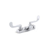 KOHLER 7401-5A-CP Triton Centerset Commercial Bathroom Sink Faucet With Pop-Up Drain And Wristblade Lever Handles in Polished Chrome