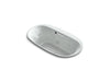 KOHLER K-5716-H2-95 Underscore Oval 66" x 36" drop-in whirlpool with heater without jet trim
