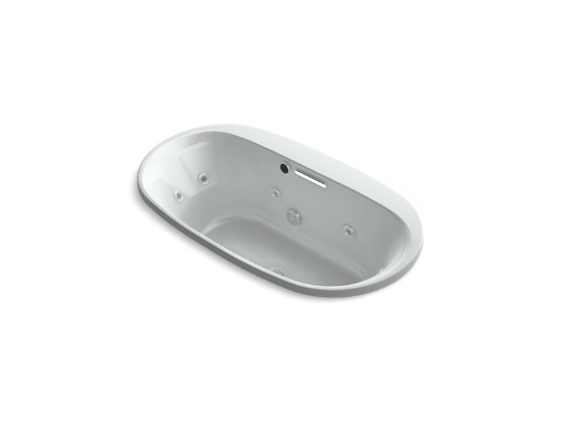 KOHLER K-5716-H2-95 Underscore Oval 66" x 36" drop-in whirlpool with heater without jet trim