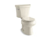 KOHLER 3977-96 Wellworth Two-Piece Round-Front 1.6 Gpf Toilet in Biscuit